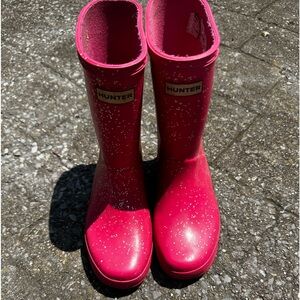Kids Sparkle Pink Hunter Boots